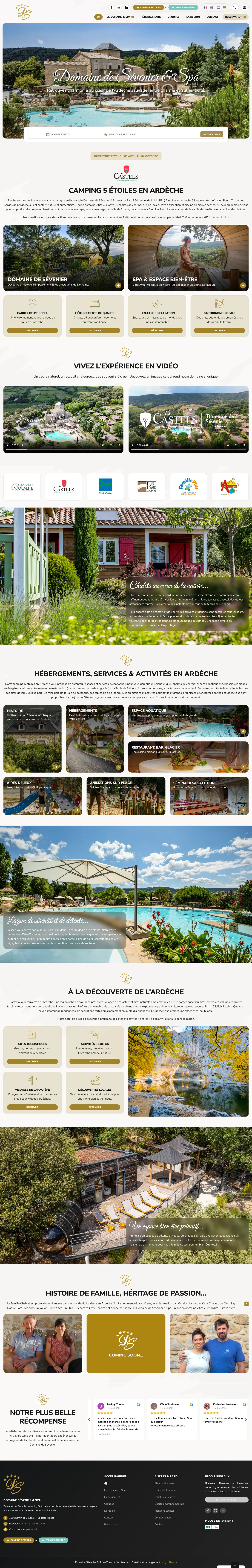 Aperçu du site Domaine de Sévénier & Spa